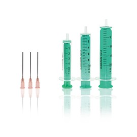Horn Medical Syringes Set for Hobby & DIY, with Blunt Needles, Set of 3 (5ml, 10ml, 20ml Syringe & 3x Cannula)
