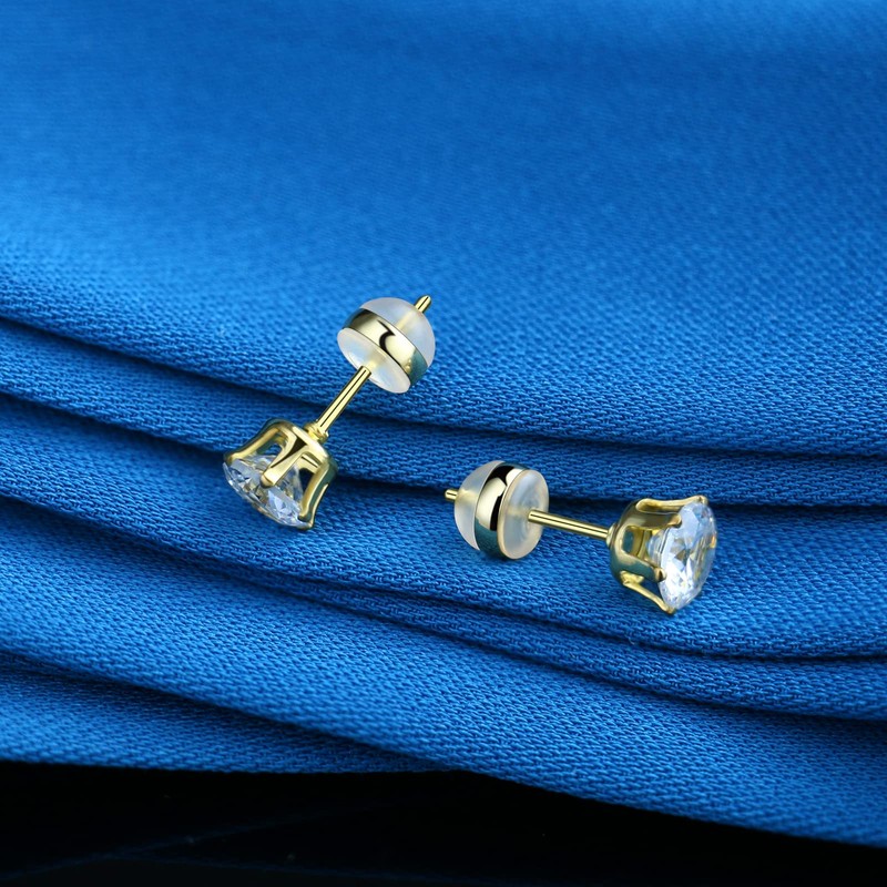 Earring Backs Rubber Earring Backs for Studs, KMEOSCH Hypoallergenic Soft