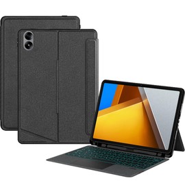 SGTMAYX Keyboard Case Compatible with Xiaomi Poco Pad/Redmi Pad Pro 12.1", Bluetooth Magnetic Detachable Keyboard with Touchpad, Case with Portrait/Landscape Viewing