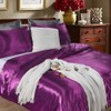 Hotel Purple Duvet Cover Single/Single Silk Like Satin Bedding Set