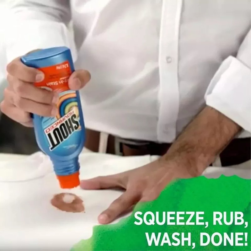 Shout Advanced Ultra Concentrated Gel Stain Remover Scrubber Brush 8.7