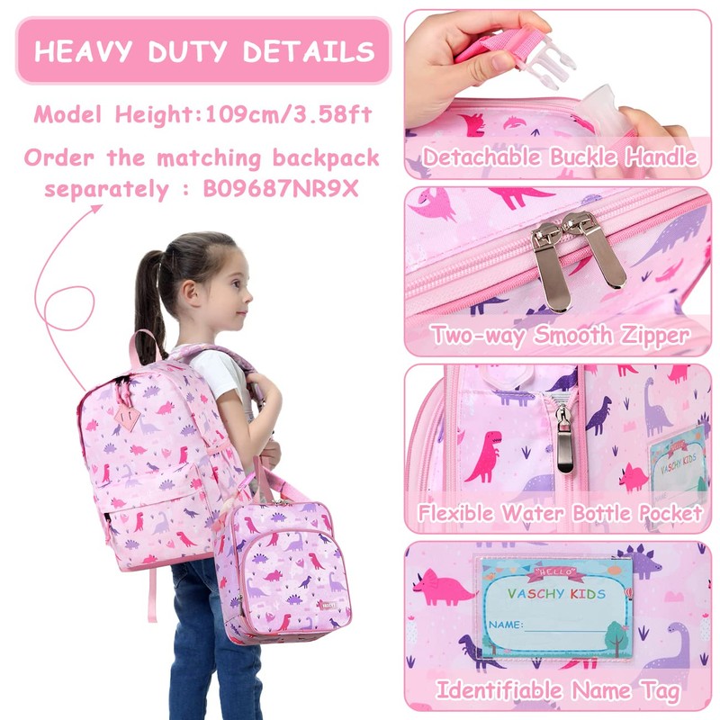 Lunch Bag for Kids,VASCHY Reusable Insulated Thermal Lunch Cooler Boxes