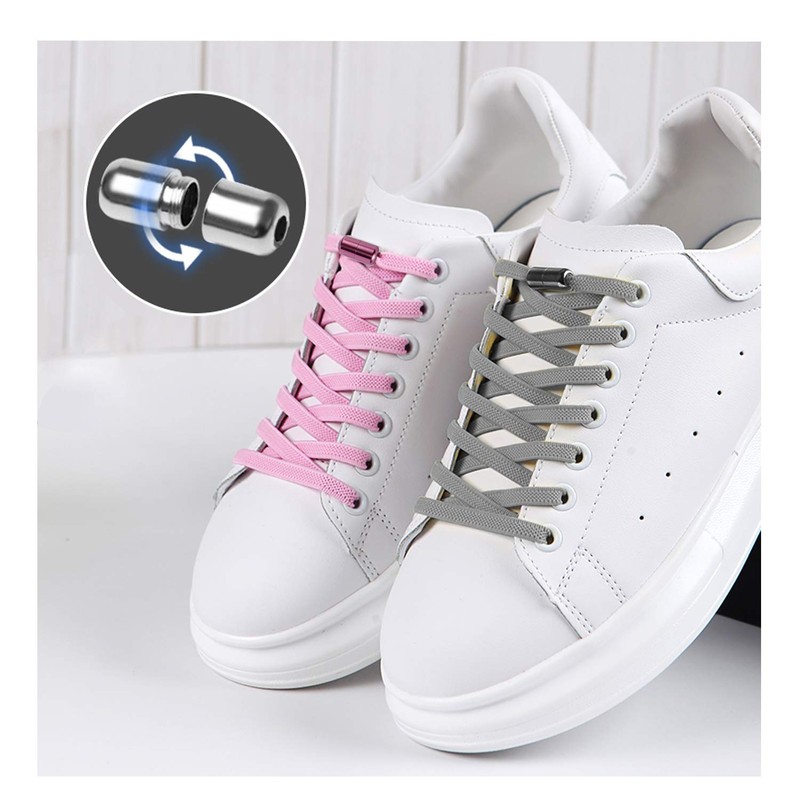 Alegrianan No Tie Shoelaces, Elastic Shoelaces for Adults/Kids，Elastic No Tie