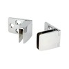 Gedotec Glass Door Hinge Top & Bottom Polished Chrome Square