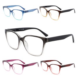 DONGDI Reading Glasses (5 MIX COLOR, 3.5, Diopters, Clear)