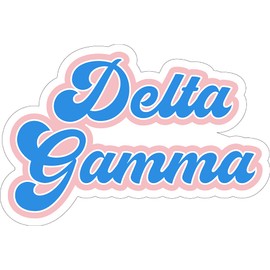 Delta Gamma Retro Sorority Car Magnet Set of 2 Removable No Residue All Weather Magnets for Sorority Girls and Student Drivers