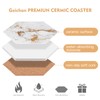 Gold Coasters,Marble Coaster Set for Table Protection,8 Pcs Drink Coasters