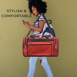 NGIL Canvas 20" inch Duffle Bag (Retro Cow-Black)