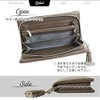 Beaure B-0003 Women's Genuine Leather Round Long Wallet with Tassel,