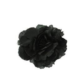 Zac's Alter Ego Very Large Satin-Feel Rose Flower on Concord Clip & Brooch Pin