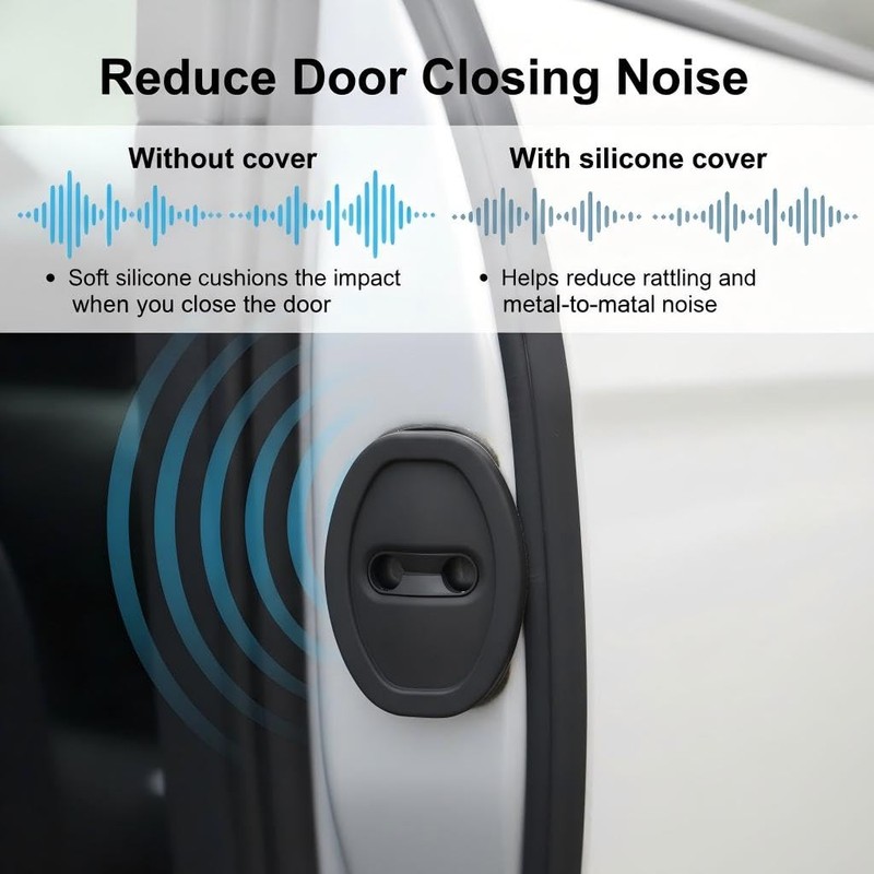 12pcs Universal Silicone Car Door Lock Cover - Protective Door