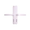 Fullex White Door Handle 68mm PZ 215mm Screw Fix 3840N