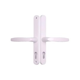 Fullex White Door Handle 68mm PZ 215mm Screw Fix 3840N