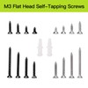 420pcs M3 Flat Head Self-Tapping Screws Assortment Kit,304 Stainless Steel