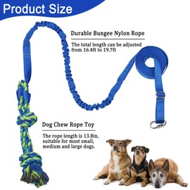 SYOOY Tether Tug Outdoor Dog Toy,Dog Bungee Tug Toy Hanging from Tree with Lure Rope for Small Medium Large Aggressive Chewers to Interactive Exercise Play Tug of War, Tree Tugger Chew Rope Toy