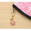 Matsumi Kogei Sakura Keychain Crystal Gold Frame 0.8 x 2.6