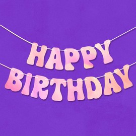 Pink Happy Birthday Banner2 for Party Decorations