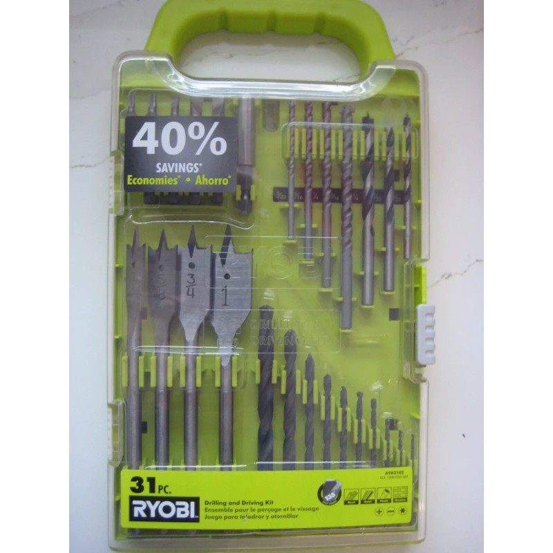 Ryobi A983102 Drill & Drive Kit 31-Pcs with case. GREAT