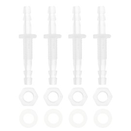 RATCHROLL 1 Set Plastic Hose Barb Fitting 5/32" Hose Barb Thru-Bulk Bulkhead Fitting Clear PP