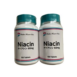 Niacin ナイアシン（ビタミンB3）1粒60mg ～ 3粒180mg 調整していただけるサプリメント 100粒【2コ組】