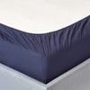 HOMESCAPES Navy Blue Deep Fitted Sheet (12”) King 200 TC
