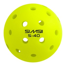 SIMSII S-40 Outdoor Pickleball Balls - 40 Holes, Approved by The USAPA - Durable PE Material, Seamless Construction, Tournament Grade, 3/12/40 Pack - Pickleballs (Neon Green, 40 Count)