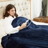 Tefici Electric Heated Blanket Twin,Super Cozy Soft 2-Layer Flannel 62"