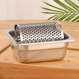 Fenteer Stainless Steel Butter Roller Butter Applicator Smooth Removable Butter Spreader Wheel Durable Professional for Home Restaurant BBQ Bread