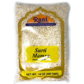Rani Surti (Surati) Mamra (Puffed Rice) 14oz (400g) ~ All Natural, Indian Origin | No Color | Gluten Friendly | Vegan | NON-GMO | No Salt or fillers