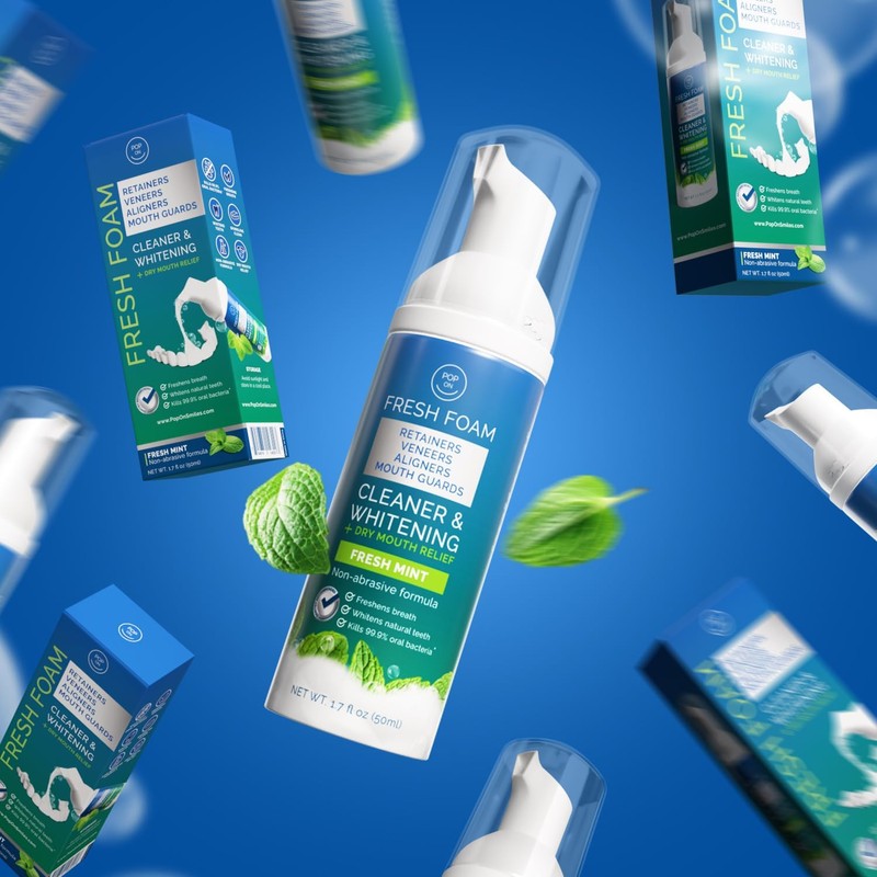 Aligner & Retainer Cleaner Fresh Foam – Dry Mouth Relief,