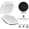deweisn Compact Mirror, Lighted Travel Makeup Mirror with 1X/10X Magnifying