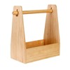 Outdoor Wood Seasoning Storage Basket with Handle Picnic Condiments BBQ