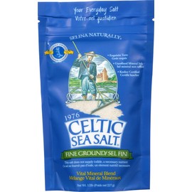 Celtic Sea Salt, Fine Ground Resealable Bag, 8 oz