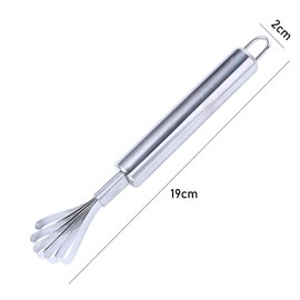Stainless Steel Coconut Meat Scraper, Coconut Meat Removal Knife, Multi-Purpose Coconut Grater Slicer Fish Scaler Remover for Kitchen