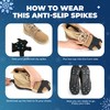 Yatta Life City Spikes Ice Snow Grips - Non-Slip Rubber