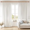 2 Pack Wood Curtain Rods, 1'' Decorative Adjustable Rustic Farmhouse
