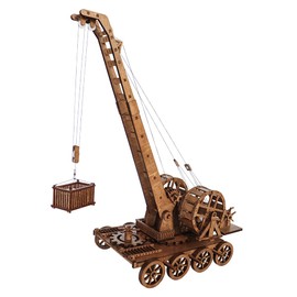 YAQUMW European Medieval Retro Wooden Cranes Crafting and Building Challenging Tabletop Game Toy Model Kits-1:36 Scale DIY 3D Wooden Puzzles for Personal Interest