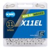 KMC X11EL Waxed 11 Speed Chain, Silver, 118 Link