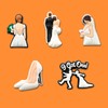 Chionwen 15Pcs Wedding Shoe Decoration Charms for Clog, Bride Charms