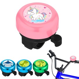 Children's Bicycle Bell, Children's Bicycle Bell, Boys and Girls, Bell Bicycle Bike, Mini Loud Bicycle Bell for Scooter, Children's Bike, Children's Balance Bike, Mountain Bike, Pink Unicorn