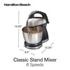 Hamilton Beach Classic Stand and Hand Mixer, 4 Quarts, 6