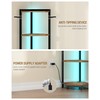 Hzuaneri Corner Shelf with LED Light, 6-Tier Corner Bookshelf, Tall