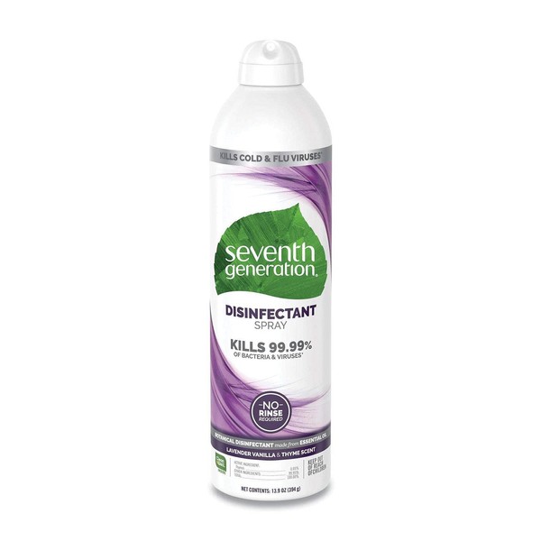 Seventh Generation Disinfectant Spray, Lavender Vanilla & Thyme Scent, 13.9oz(Pack of 8)