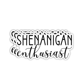 (3pcs) Shenanigan Enthusiast Sticker Funny Saying Sarcastic Quotes Inspirational Phrase Vinyl Decal Gift Stickers for Tumbler Laptop Tablet Water Bottles Books Phone - Size 3x1.4