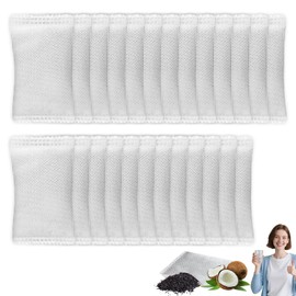 25Pack Activated Charcoal Water Filters Coconut Shell Carbon Filter Sachets
