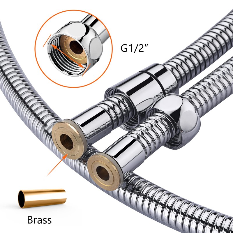 Ibergrif M20109-17 Shower Hose 1.7M, Replacement Shower Hose, Universal Shower