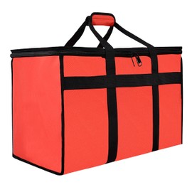 Dodin Delivery Insulated Food Delivery Bag - 23x14x15 inches - Water-Resistant Interior - Ideal for Commercial Catering - Reusable Grocery Bag - Professional and Heavy-Duty - XXL - Red