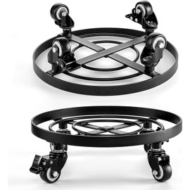 2pack Metal Plant Caddy with Wheels Heavy Duty, 180 Lbs Capacity, 14 Inch, Plant Stand with 360° Lockable Wheels for Plant Pots, Heavy Objects Hauling
