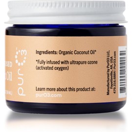 PurO3 Ozonated Coconut Oil - 2 oz by PurO3 Ozonated Oils