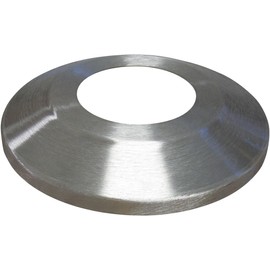 Flagpole Flash Collar Base - Satin Silver Aluminum - Standard Profile Collar - Multiple Sizes - Flag Pole Hardware - Made in The USA (Fits 10" Pole - 22" Length)